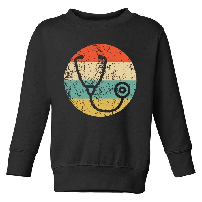 Doctor Nurse Vintage Retro Stethoscope Toddler Sweatshirt