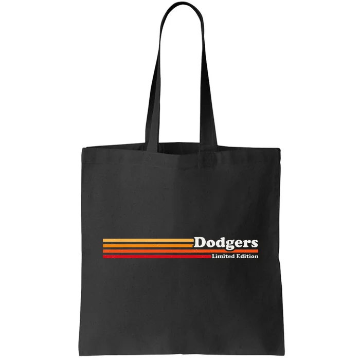 Dodgers Name Vintage Retro Gift Sports Lover Men Women Boy Tote Bag