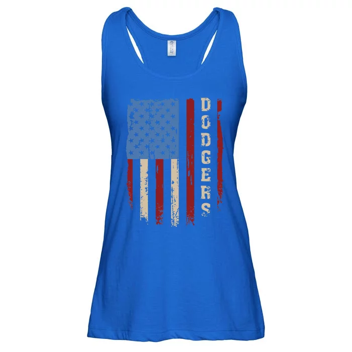 Dodgers Name Vintage First Name Ladies Essential Flowy Tank