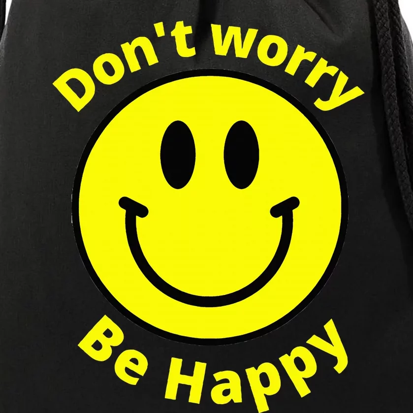 Do Not Worry Be Happy! Sunshine Cute Happiness Face Drawstring Bag