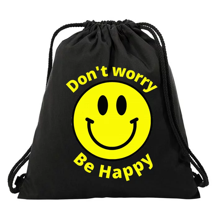 Do Not Worry Be Happy! Sunshine Cute Happiness Face Drawstring Bag