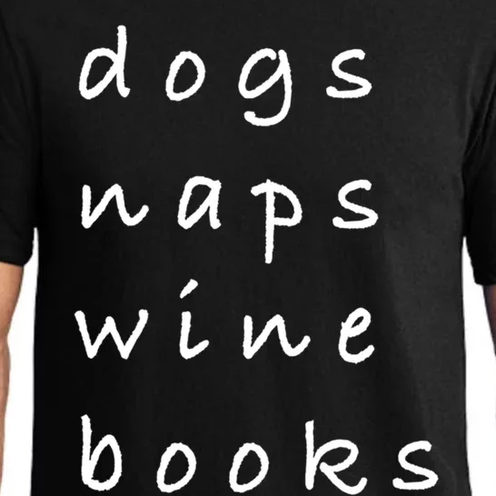 Dogs Naps Wine Books Gift Pajama Set