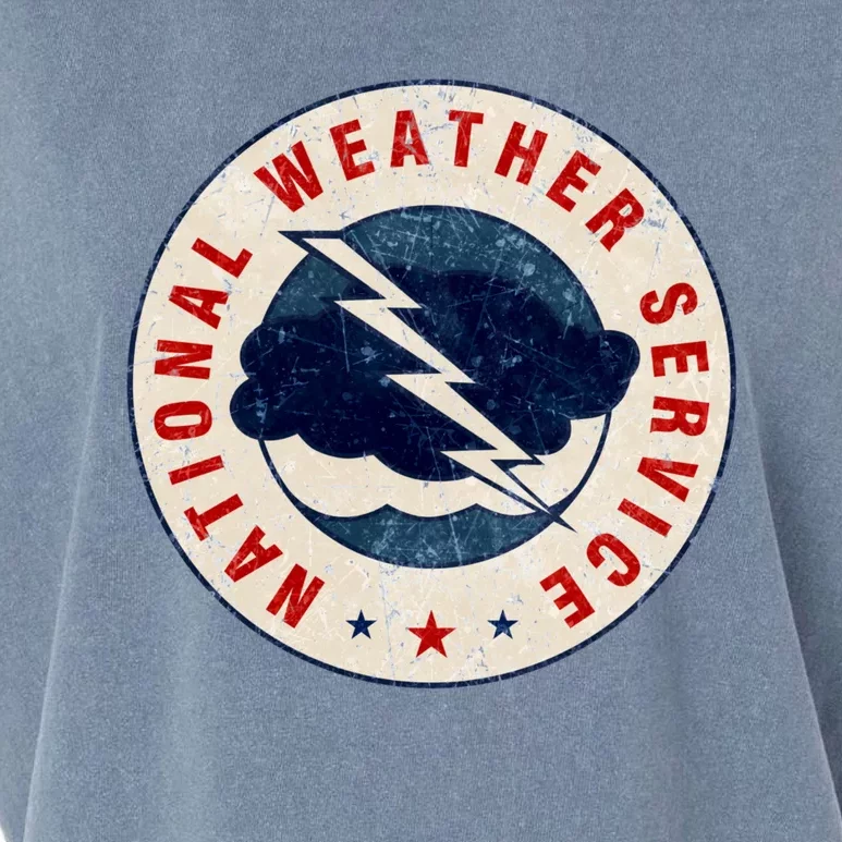 Distressed National Weather Service NWS Garment-Dyed Women's Muscle Tee