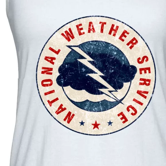 Distressed National Weather Service NWS Ladies Essential Flowy Tank