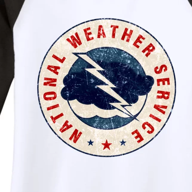 Distressed National Weather Service NWS Women's Tri-Blend 3/4-Sleeve Raglan Shirt