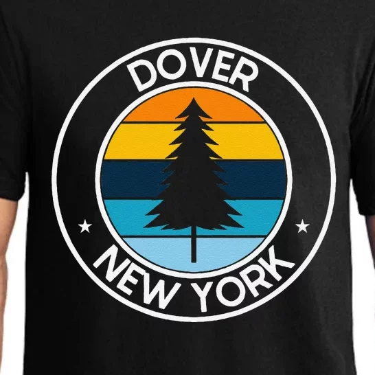 Dover New York Ny Usa City Pride Retro Sunset Pajama Set