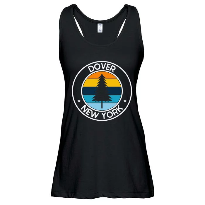 Dover New York Ny Usa City Pride Retro Sunset Ladies Essential Flowy Tank