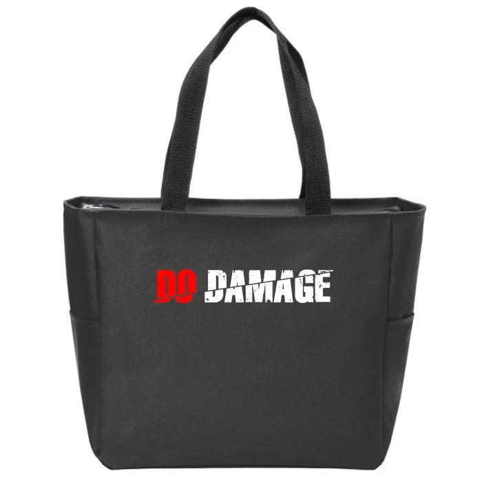 Do Damage Baseball Zip Tote Bag