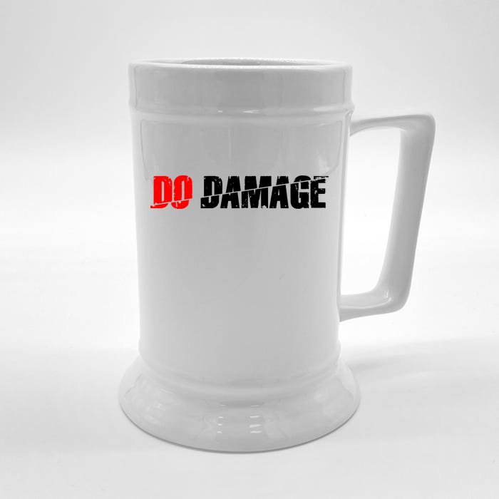 Do Damage Baseball Front & Back Beer Stein