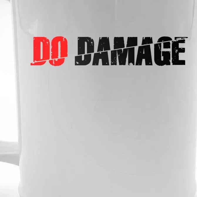 Do Damage Baseball Front & Back Beer Stein