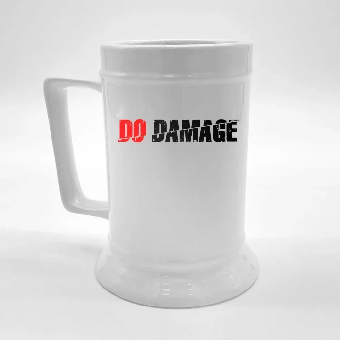 Do Damage Baseball Front & Back Beer Stein