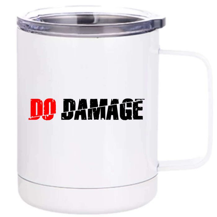 Do Damage Baseball Front & Back 12oz Stainless Steel Tumbler Cup