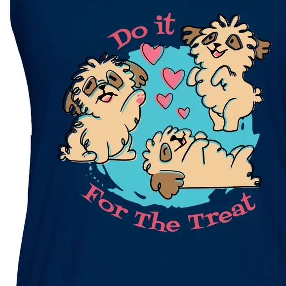 Do It For The Treat Cute Dogs Ladies Essential Flowy Tank