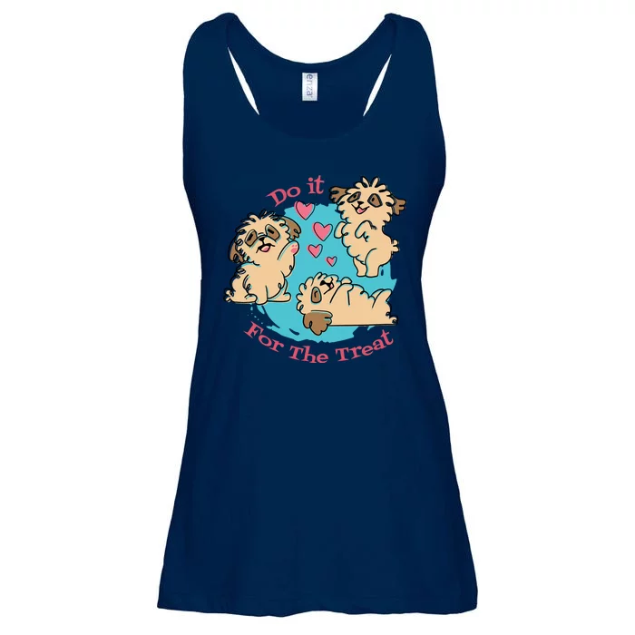 Do It For The Treat Cute Dogs Ladies Essential Flowy Tank