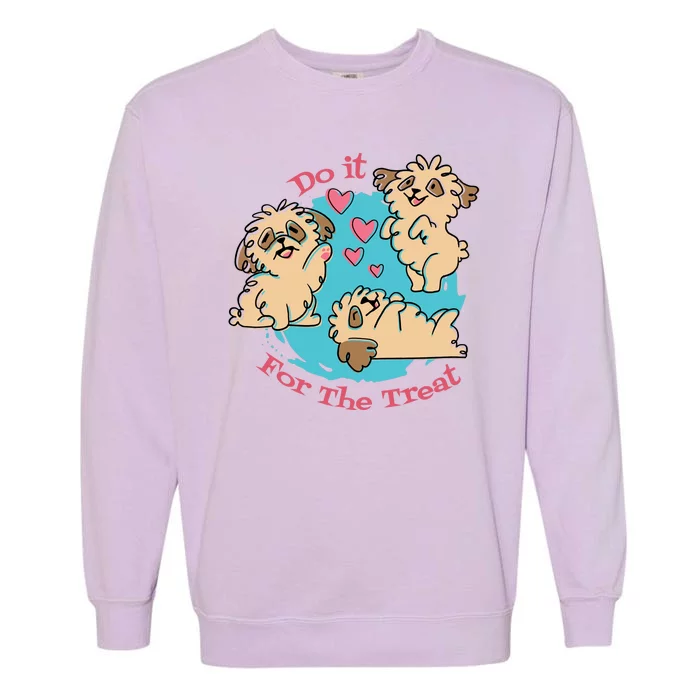 Do It For The Treat Cute Dogs Garment-Dyed Sweatshirt