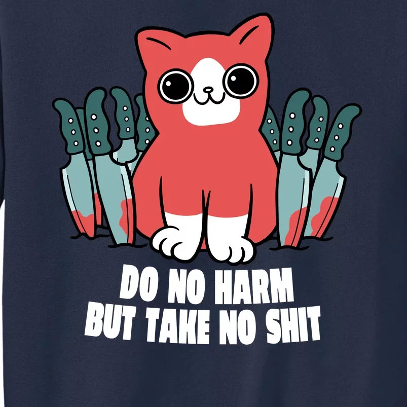 Do Know Harm Take No Sh*t Funny Cat Knifes Sweatshirt