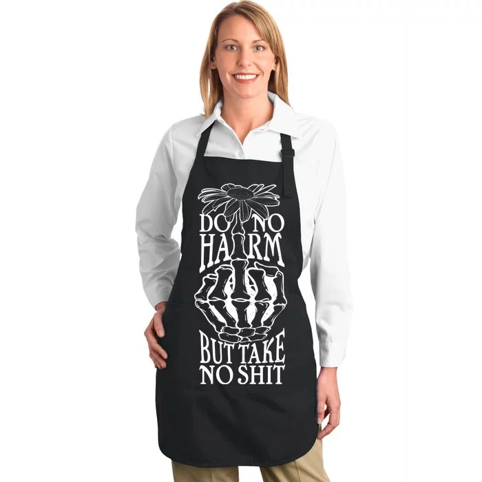 Do No Harm But Take No Shit Full-Length Apron With Pocket