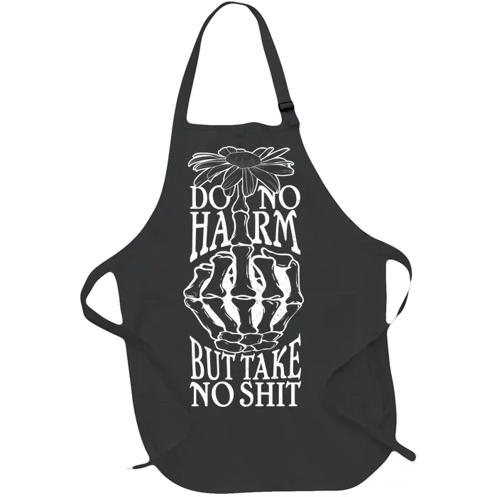 Do No Harm But Take No Shit Full-Length Apron With Pocket