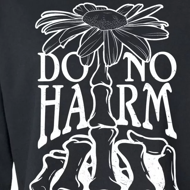 Do No Harm But Take No Shit Cropped Pullover Crew