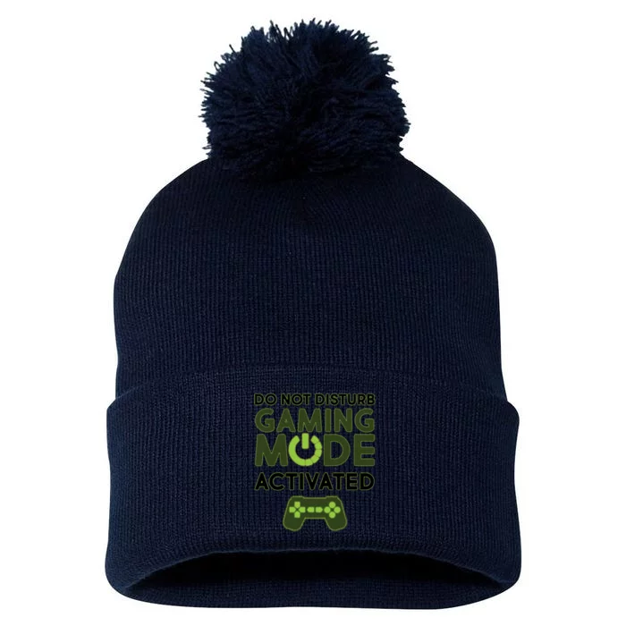 Do Not Disturb Gaming Mode Activated Pom Pom 12in Knit Beanie