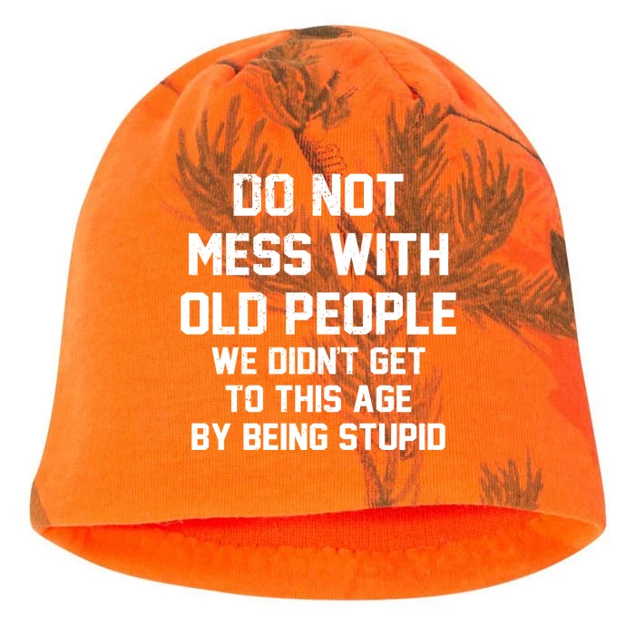 Do Not Mess With Old People Funny Kati - Camo Knit Beanie