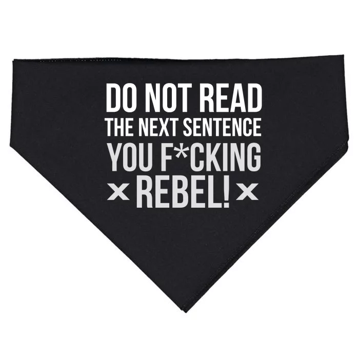 Do Not Read Funny Rebel USA-Made Doggie Bandana