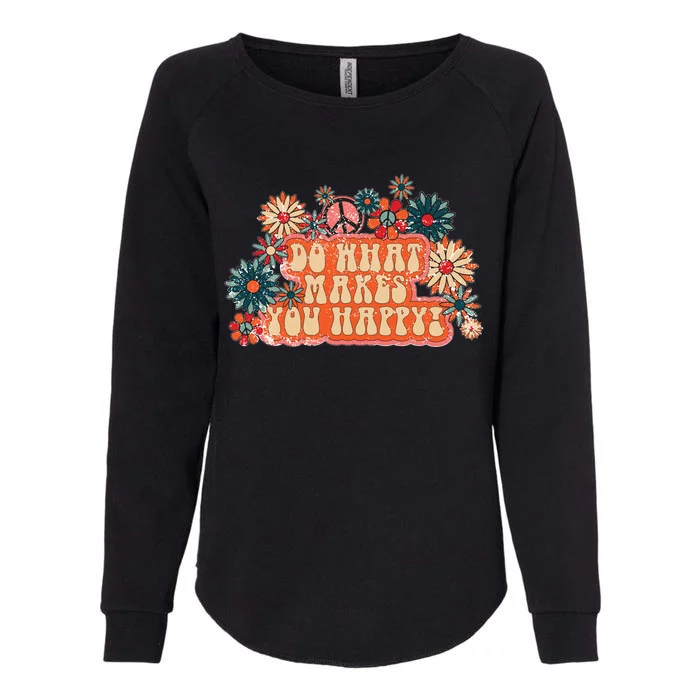 Do What Makes You Happy Retro Womens California Wash Sweatshirt