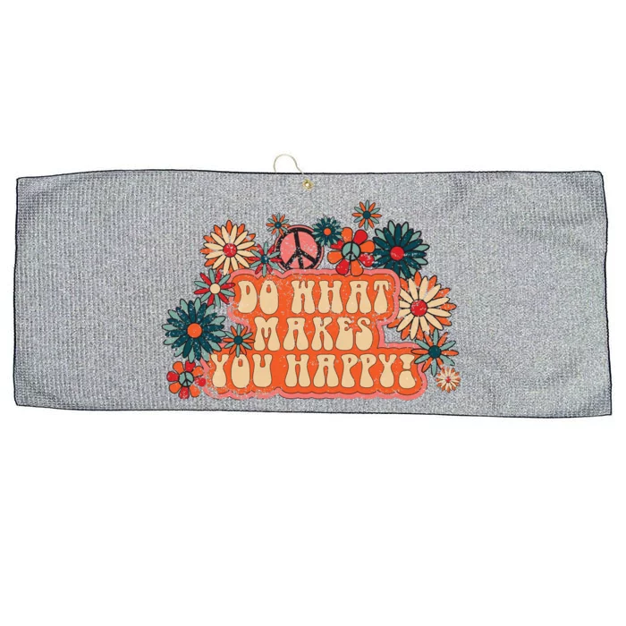 Do What Makes You Happy Retro Large Microfiber Waffle Golf Towel