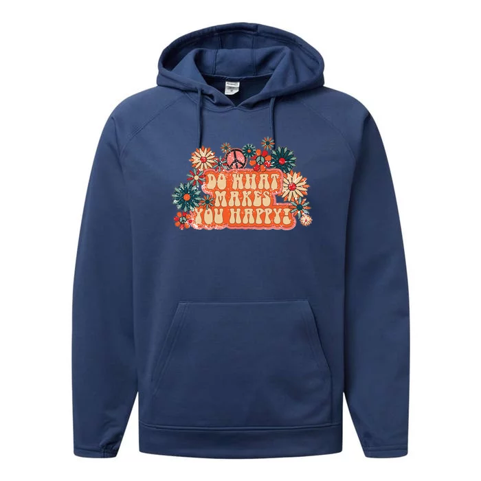 Do What Makes You Happy Retro Performance Fleece Hoodie