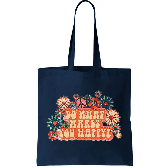 Do What Makes You Happy Retro Tote Bag