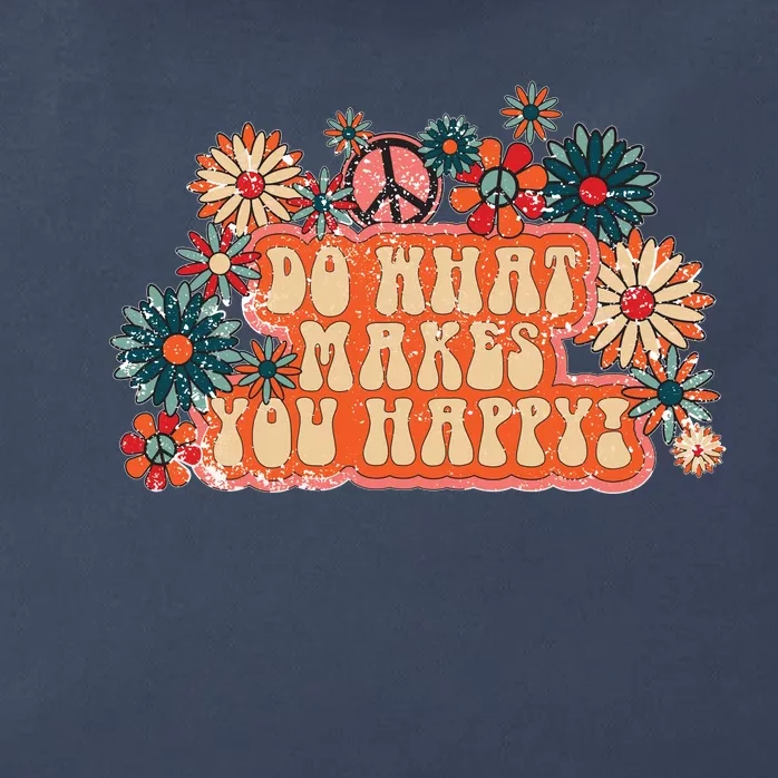 Do What Makes You Happy Retro Zip Tote Bag