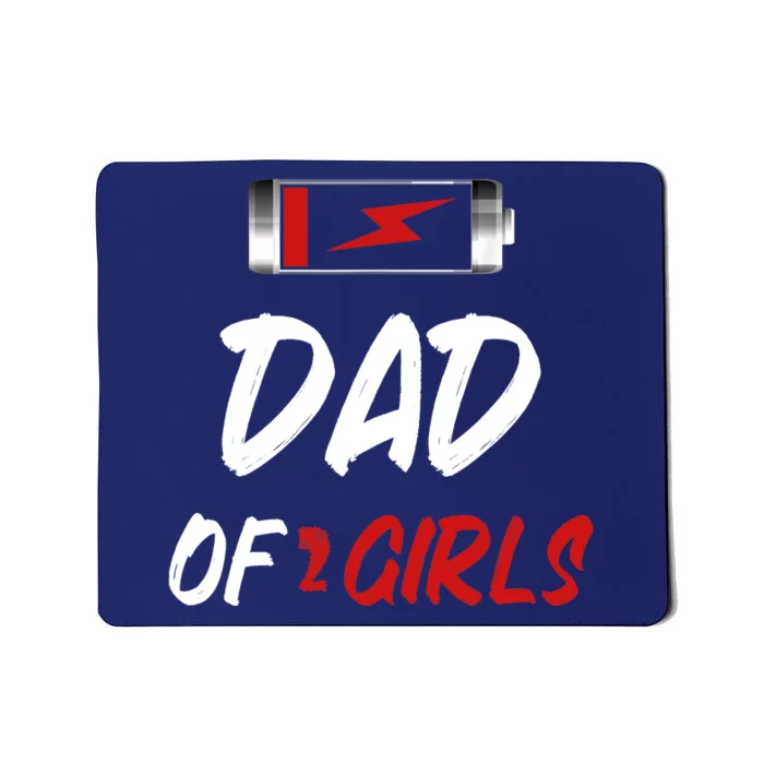 Dad Of 2 Girl Father Day Mousepad