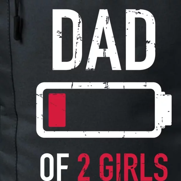 Dad Of 2 Two Low Battery Gift For Father's Day Gift Daily Commute Backpack