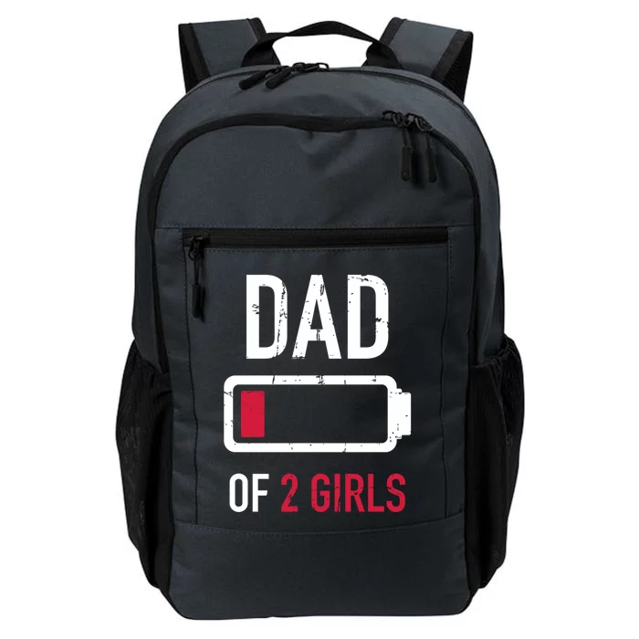 Dad Of 2 Two Low Battery Gift For Father's Day Gift Daily Commute Backpack