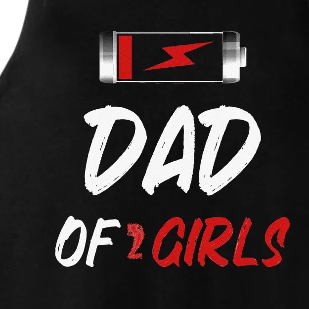 Dad Of 2 Dad Father Dadfather Day Father Ladies Tri-Blend Wicking Tank