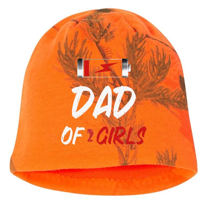 Dad Of 2 Dad Father Dadfather Day Father Kati - Camo Knit Beanie