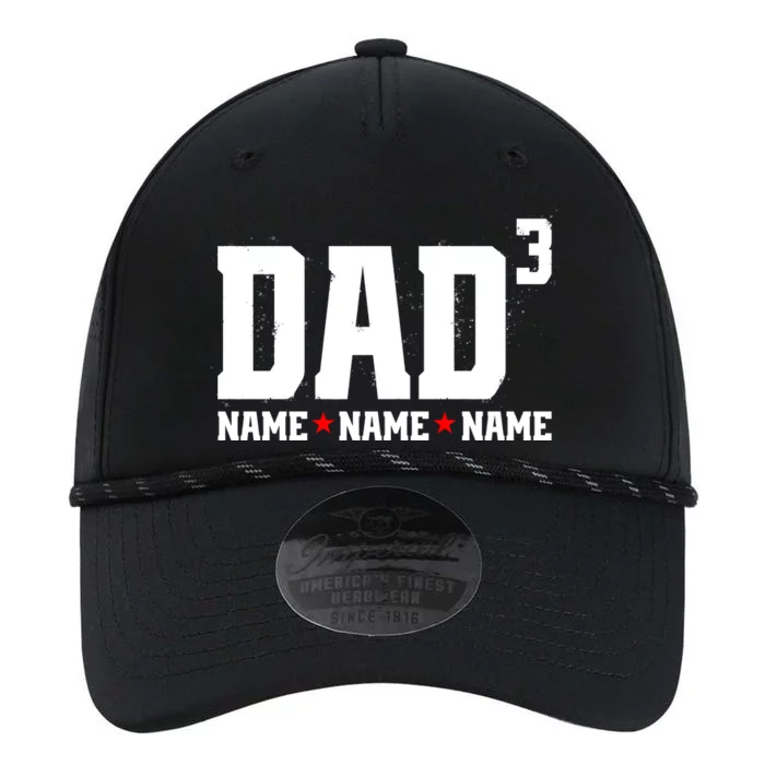 Dad Of 3 Fathers Day Gift Daughter Son Kids Names Personalized Performance The Dyno Cap