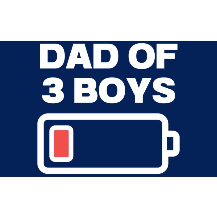 Dad Of 3 Boys Funny Fathers Day Bumper Sticker