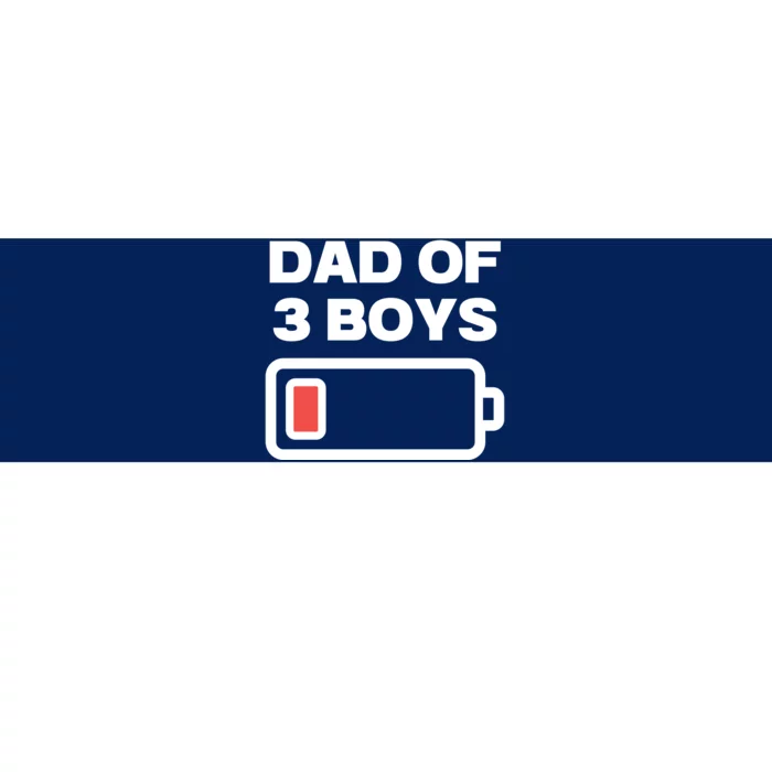 Dad Of 3 Boys Funny Fathers Day Bumper Sticker