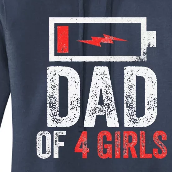 Dad Of 4 Gift From Daughter Fathers Day Women's Pullover Hoodie