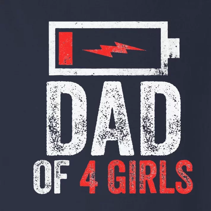 Dad Of 4 Gift From Daughter Fathers Day Toddler Long Sleeve Shirt