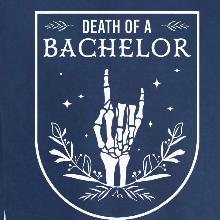 Death Of A Bachelor Best Man Groom Gothic Bachelor Party Garment-Dyed Sweatshirt