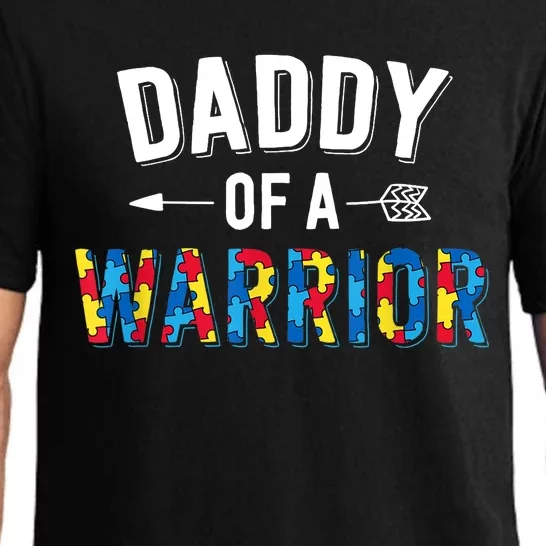 Daddy Of A Warrior Family Dad World Autism Awareness Day Pajama Set