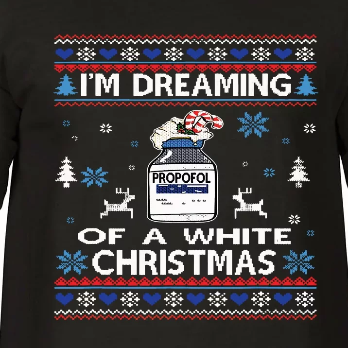 Dreaming Of A White Christmas Nurse Propofol Icu Crna Xmas Comfort Colors T-Shirt