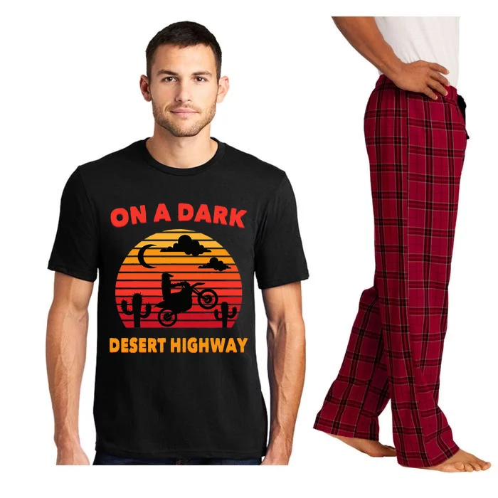 Desert On A Dark Desert Highway Mojave Cactus Retro Pajama Set