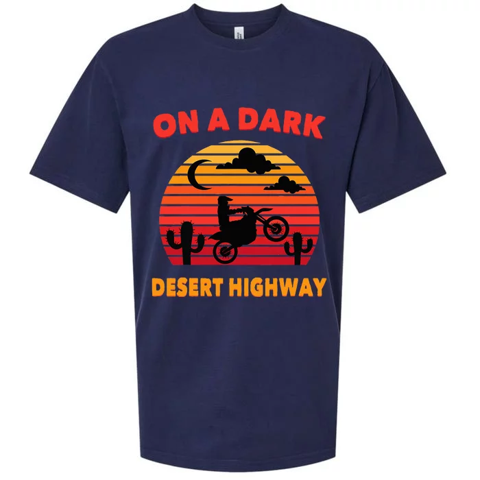 Desert On A Dark Desert Highway Mojave Cactus Retro Sueded Cloud Jersey T-Shirt