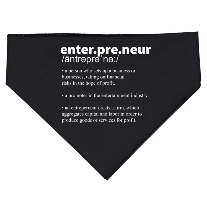 Definition Of An Entrepreneur USA-Made Doggie Bandana