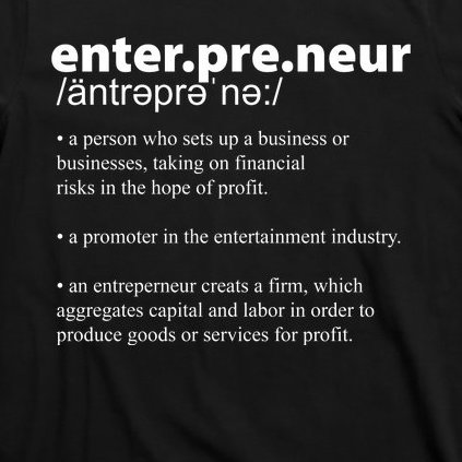 Definition Of An Entrepreneur T-Shirt