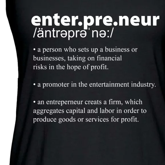 Definition Of An Entrepreneur Ladies Essential Flowy Tank