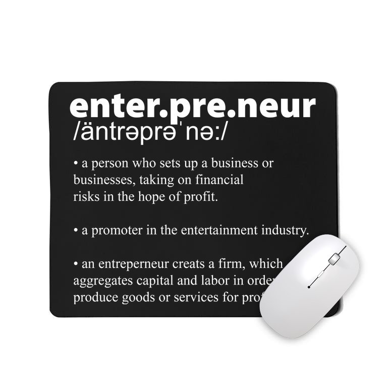 Definition Of An Entrepreneur Mousepad